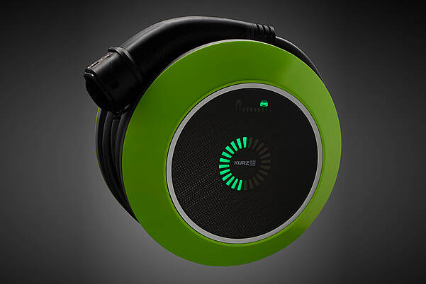 電動車充電站的綠色汽車設計