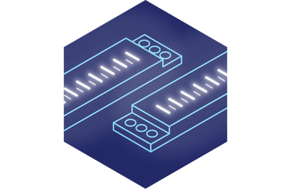 測試條圖示：滑道上的 KURZ 熱燙箔