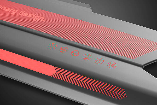 LEONHARD KURZ 搭載紅色燈光細節的車尾組件